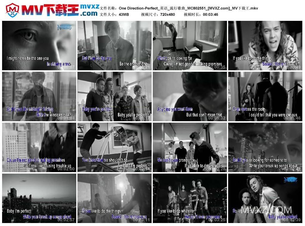 One Direction-Perfect_英语_流行歌曲_MC802551